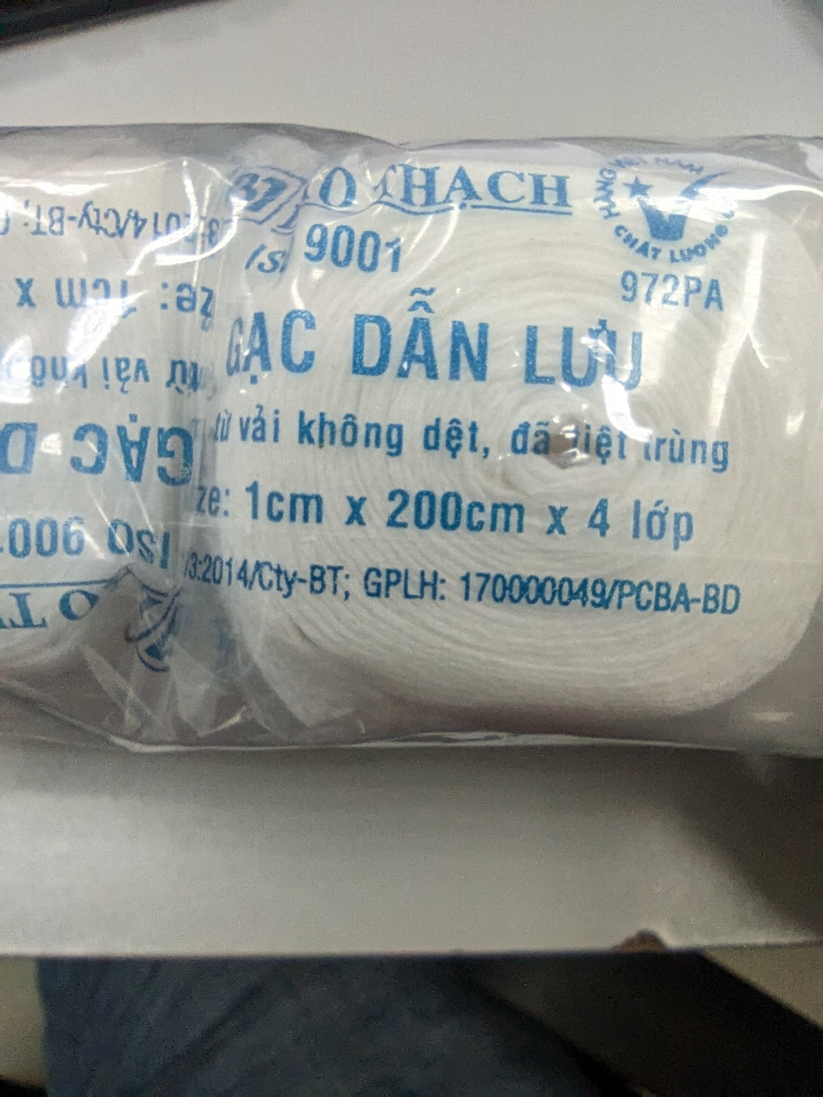 Gạc dẫn lưu Bảo Thạch (túi 50 cuộn)