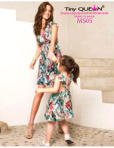 Đầm đôi mẹ và bé. MS05 (giá 1 cái)