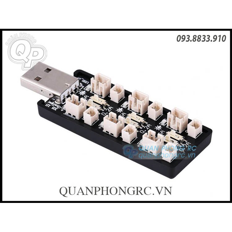 Vỉ sạc usb lihv 1s lipo battery charger 6 cổng