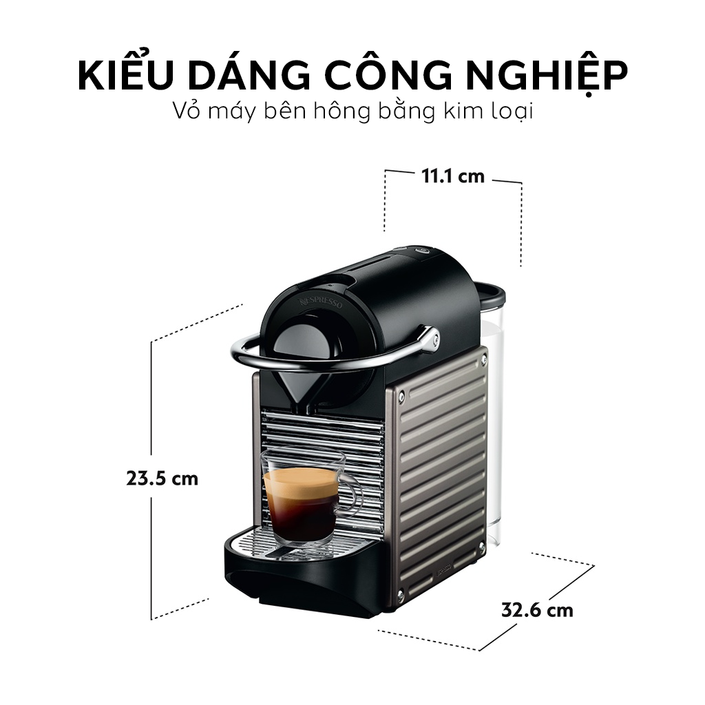 Nespresso Pixie Coffee Capsule Machine - Titan