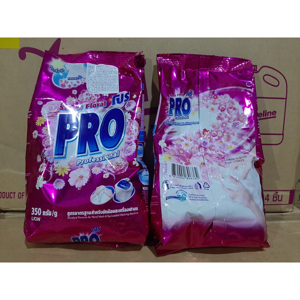 (KTT) Bột giặt PRO 350 gam- hàng Thái-Màu vàng