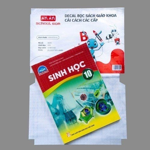 (1 Xấp 10 Tờ) Bọc sách, vở decal dán - Hồng Hà (3561 _43x30cm) (3560 _38x28cm)