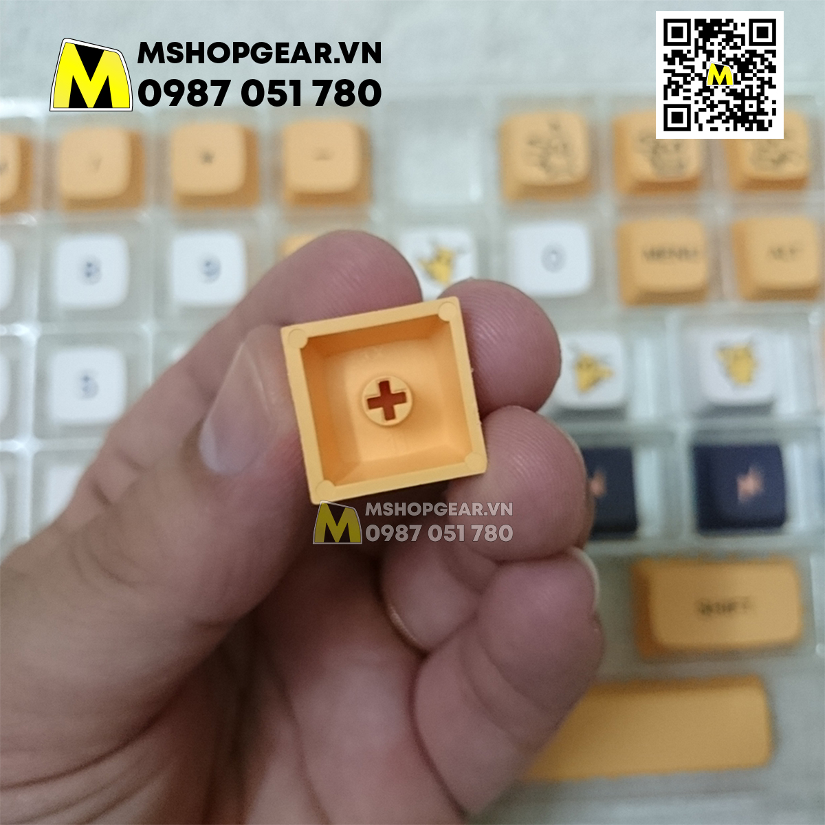 Bộ nút gắn bàn phím cơ - Keycap XDA-QX Pikachu thick pbt xda profile dye-sub 139 keys