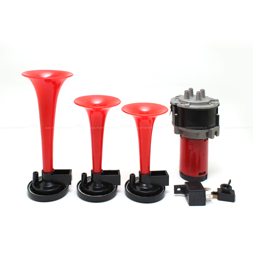 Kèn Hơi 3 Loa KPLUS K203 12V (Rơ Le Và Mô Tơ) - Nhập Khẩu Chính Hãng