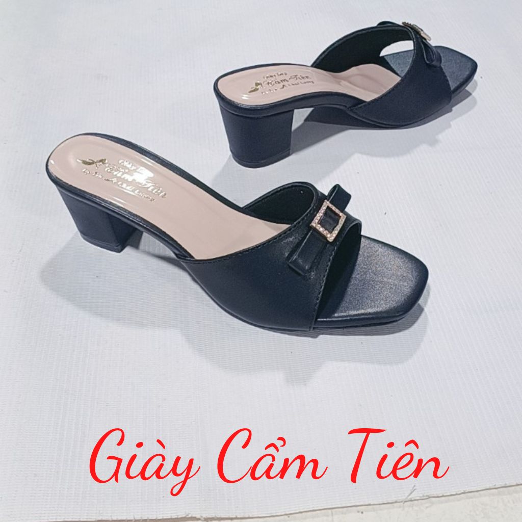Giày sandal cao gót nữ size 33 đến 44 cẩm tiên gót 3cm,5cm, 7cm quai ngang