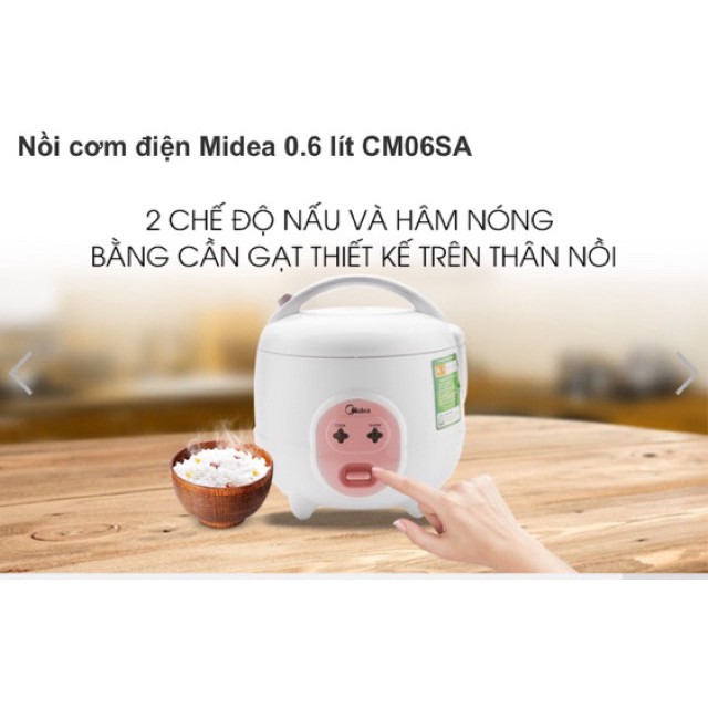 👉Nồi cơm điện Midea 0,6L - Con lợn