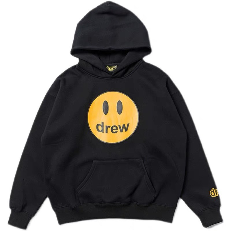 Áo hoodie basic DREW đen trắng nhiều size- dáng unisex nam nữ