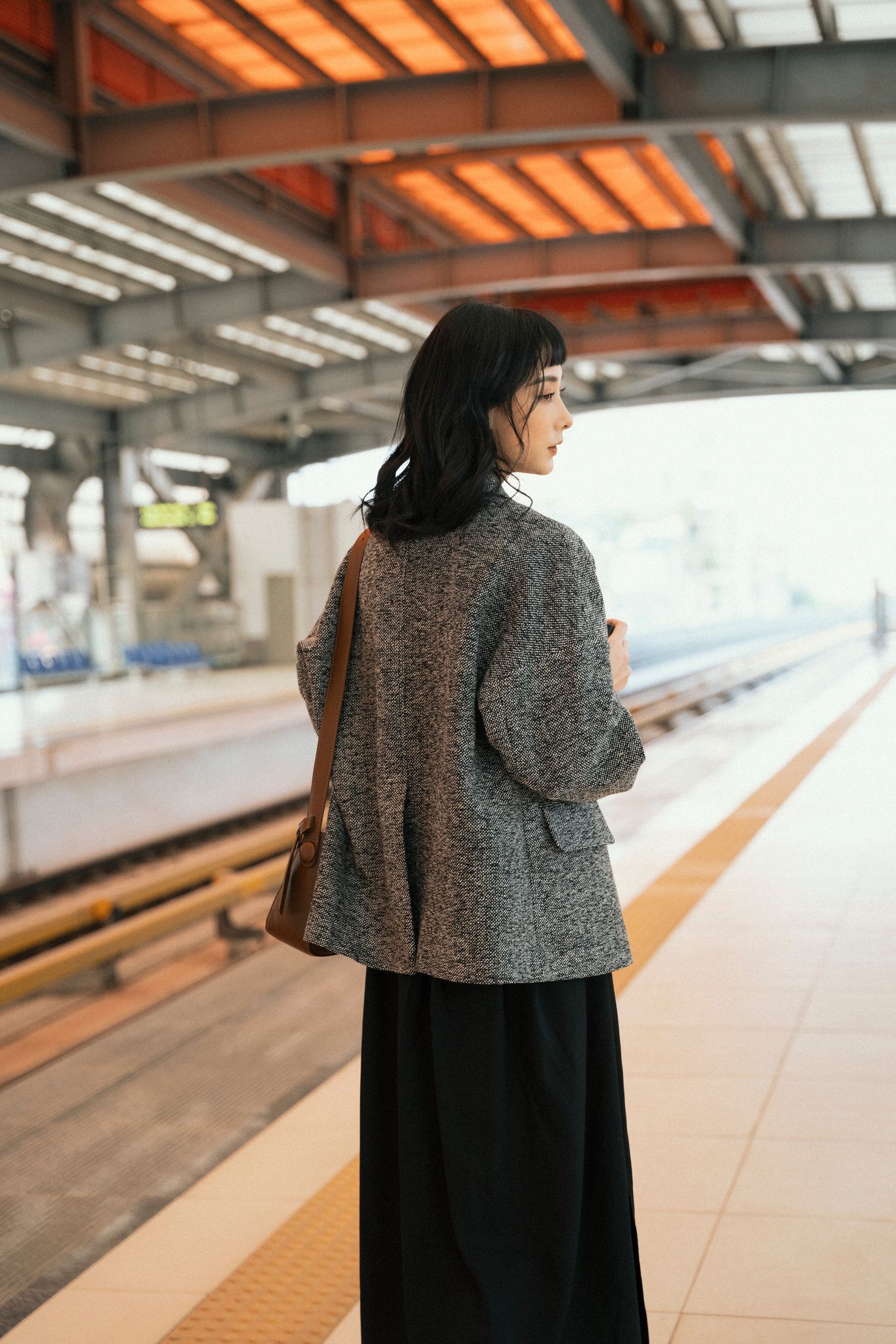 Áo Coat Dạ Xám Phẩy Madelen