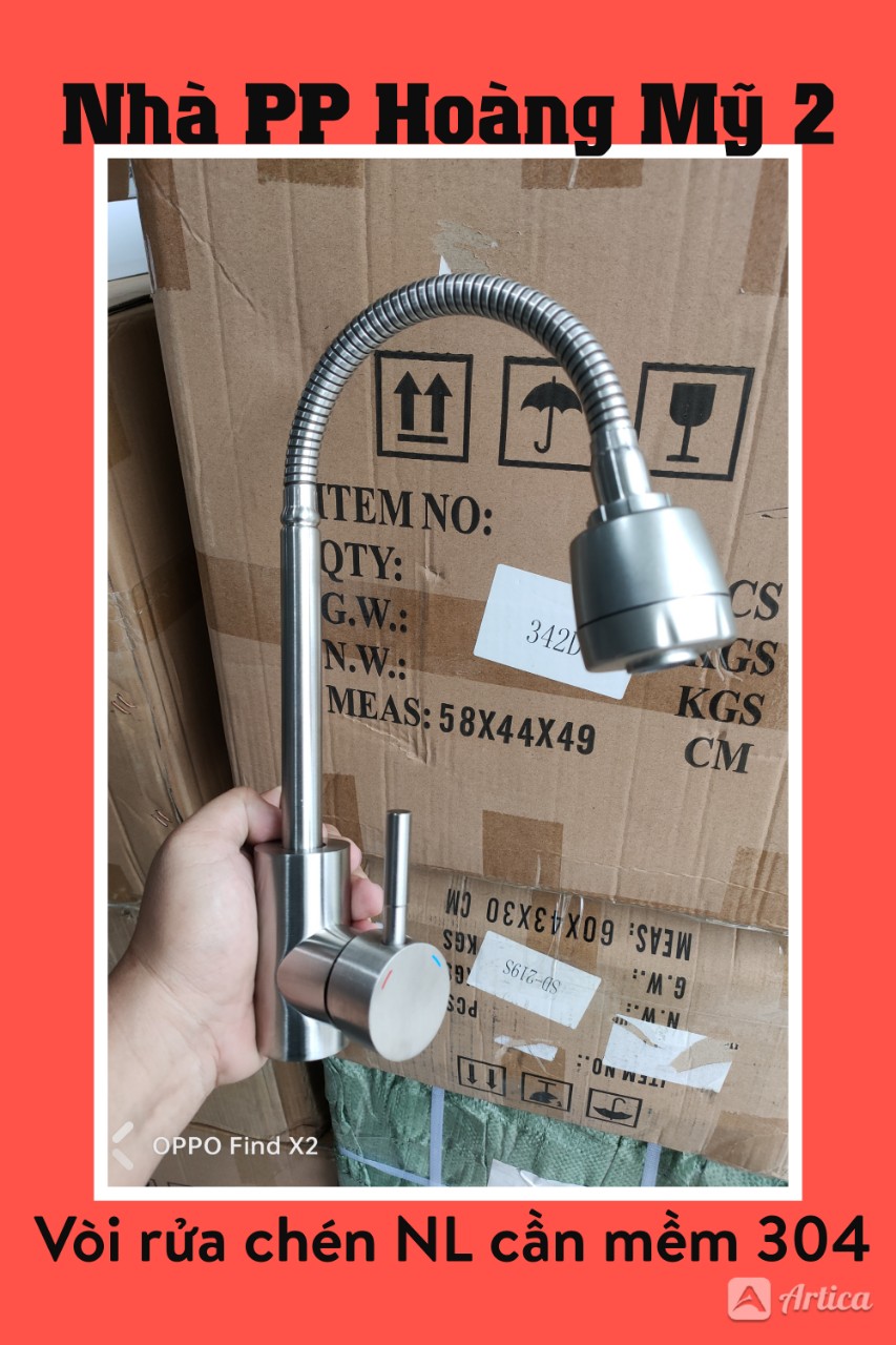 Vòi rửa chén bát Nóng lạnh cần mềm inox 304 Mờ tay đũa