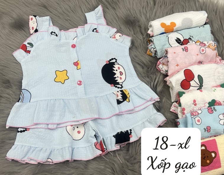 Bộ Xốp Gạo Hai Dây Bé (6-18kg) (giao màu ngẫu nhiên)
