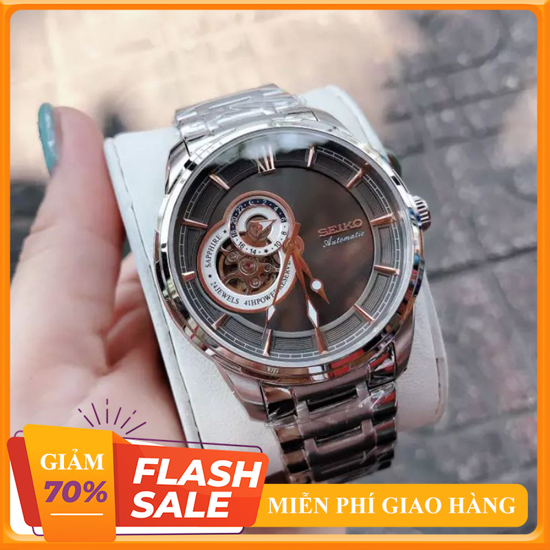 [ ĐỒNG HỒ HÀNG HIỆU ] Đồng Hồ Cơ Nam Seiko Automatic - Bào Hành 12 Tháng