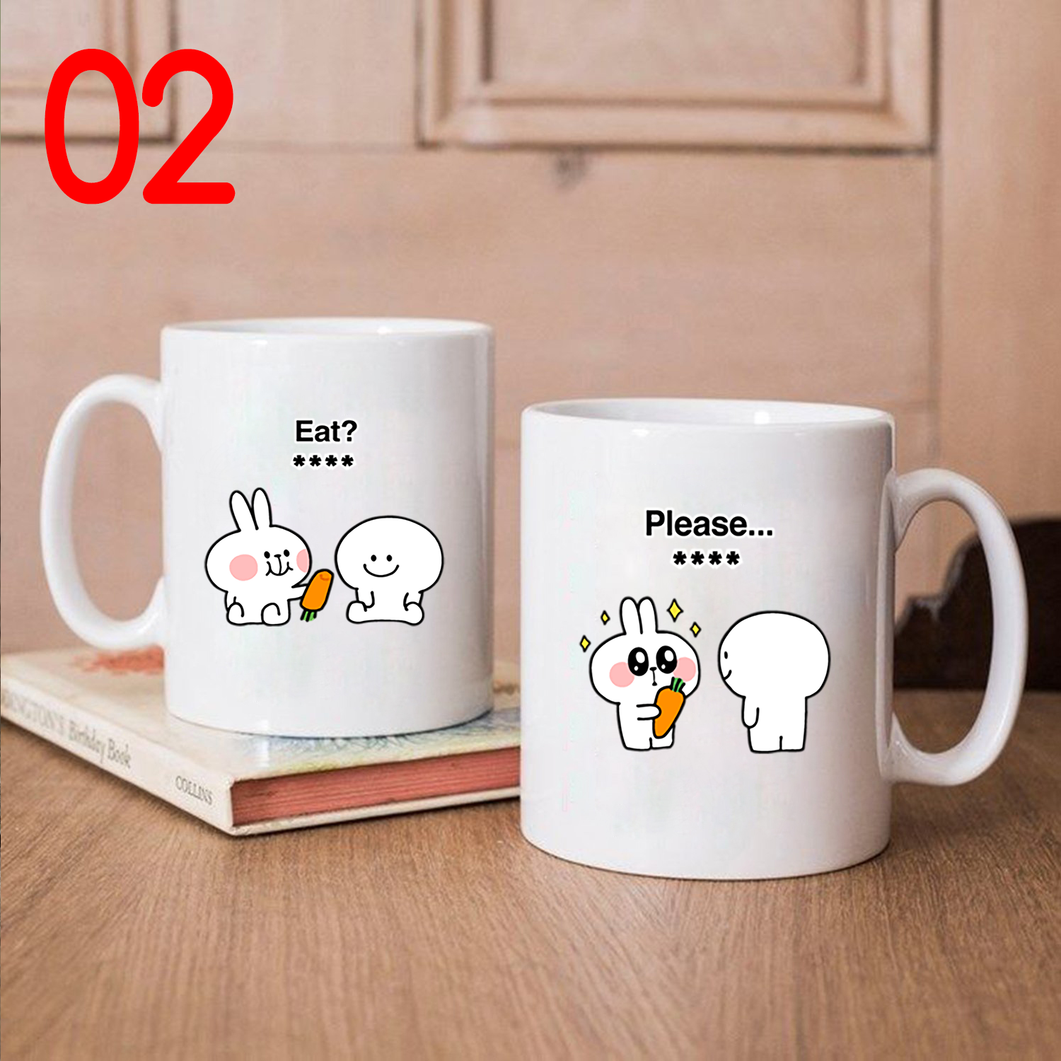 Ly Sứ Cặp Đôi Thỏ Dễ Thương