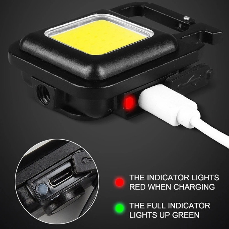 Móc Khóa Đa Năng Đèn LED Mini Siêu Sáng + Sạc USB