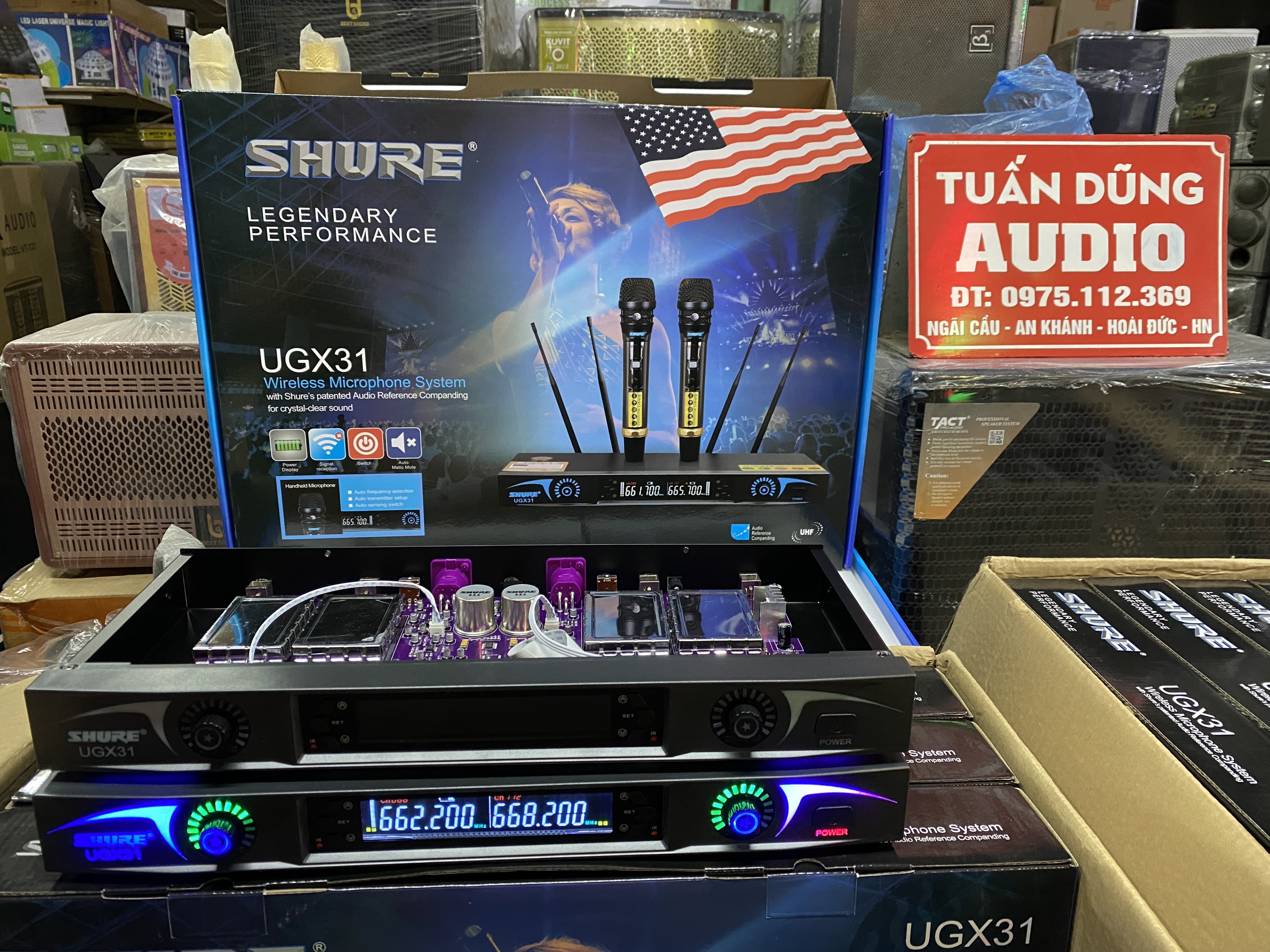 Micro, míc không dây SHURE UGX31 hàng chính hãng ( bảo hành 12 tháng)