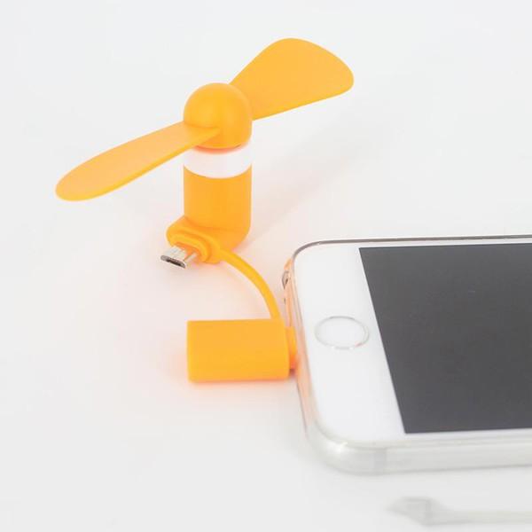 [HCM]Quạt mini 2in1 micro USB+Lighning dành cho điện thoại