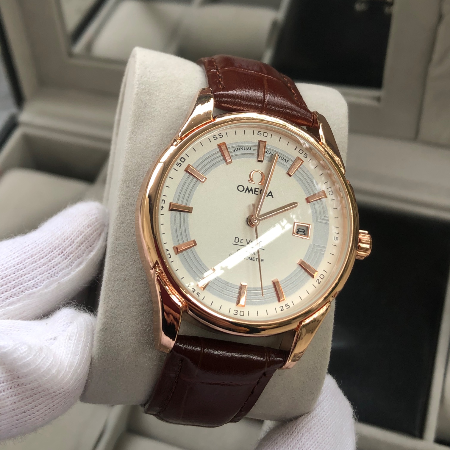 Đồng hồ nam DeVill máy Quartz thể thao phiên bản dây da