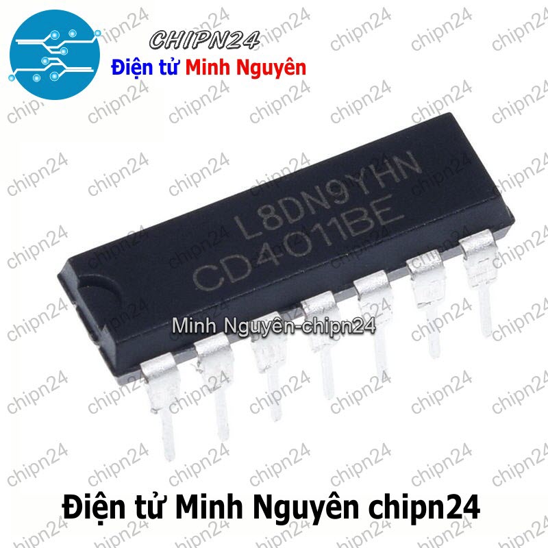 [3 con] (DIP) IC CD4011 DIP-14 (CD4011BE) (IC Cổng NAND (4 Cổng NAND 2 ngõ vào)) - HH000421