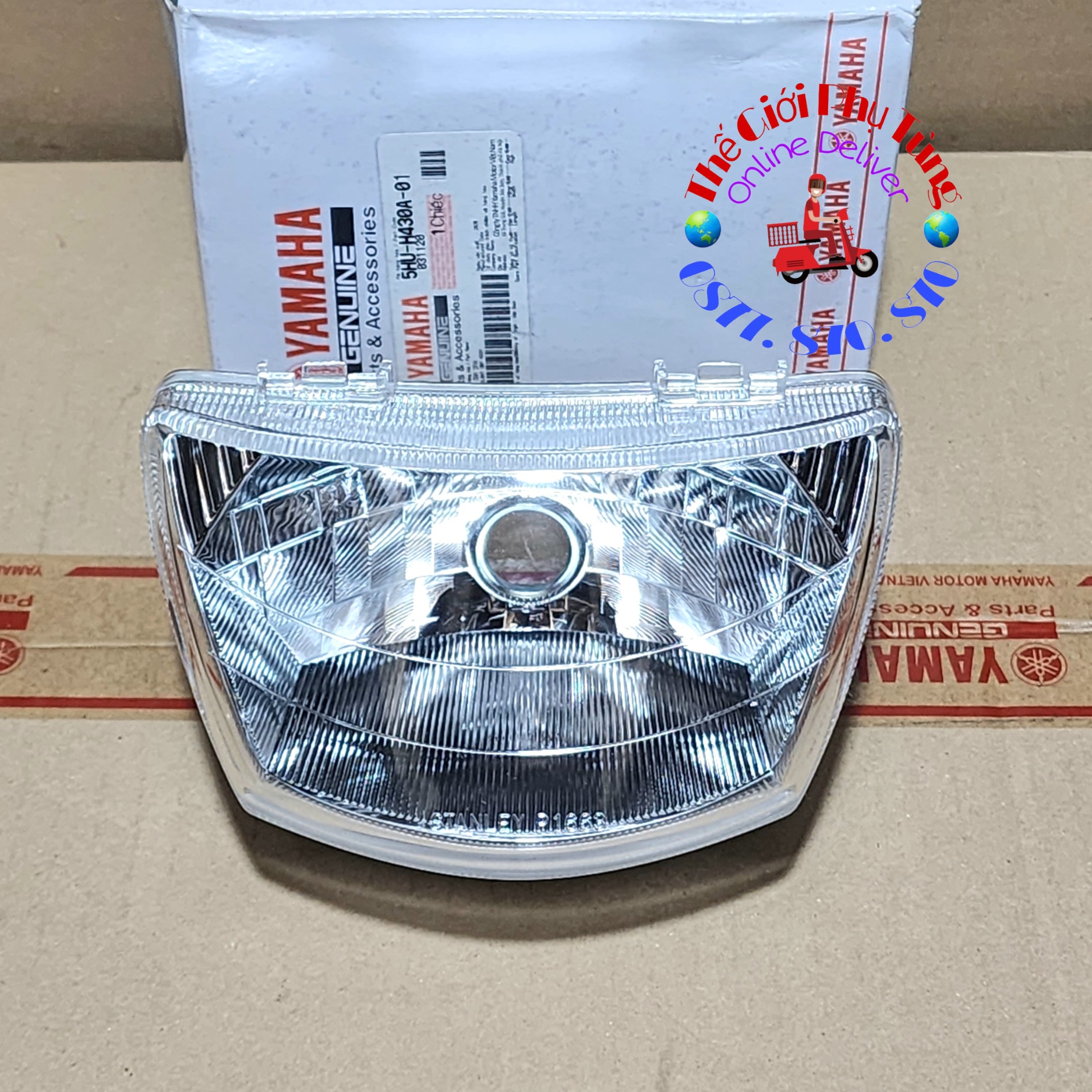Đèn pha - chóa đèn pha trước sirius đời đầu zin yamaha vn - 5hu-h430a-01