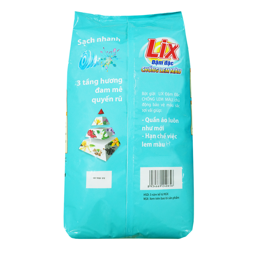 Bột giăt Lix đậm đặc chống lem màu 800g
