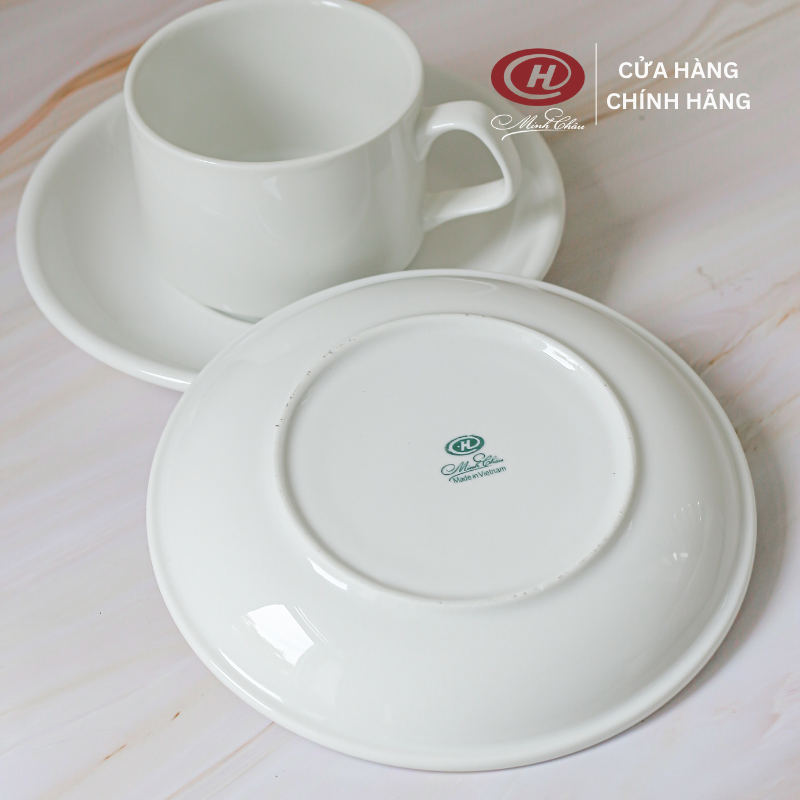 Tách Cafe 220ml Trắng Trơn - Sứ Minh Châu - CN03