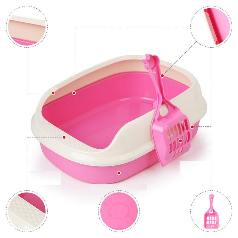 Khay đựng cát vệ sinh cho chó, mèo, kích thước 40*29*13,5 cm, dễ vệ sinh, sạch sẽ, huấn luyện mèo đi vệ sinh