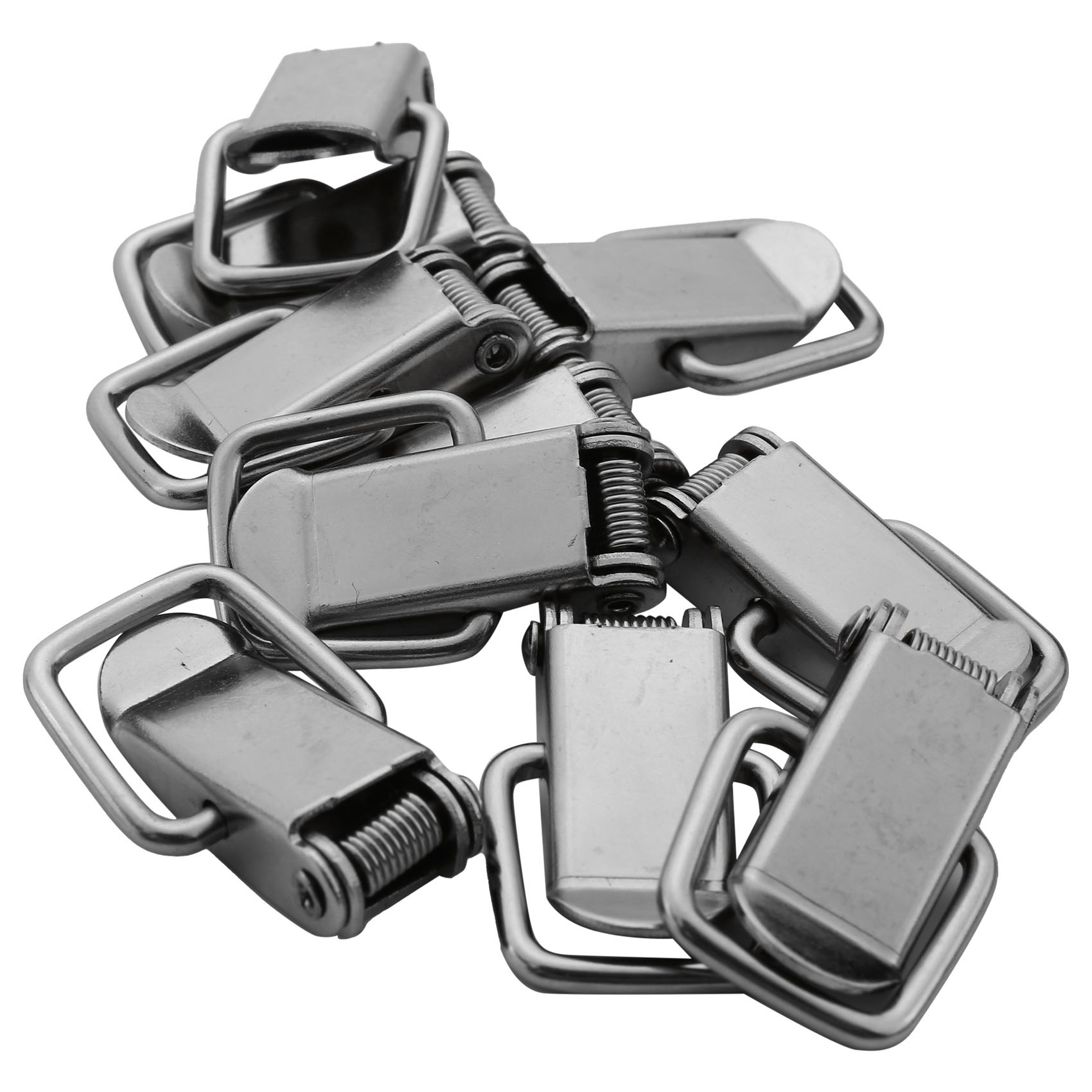 10/20/30/40/50/60/100Pcs Cabinet Spring Loaded Iron Straight Loop Toggle Latch 45mm Length