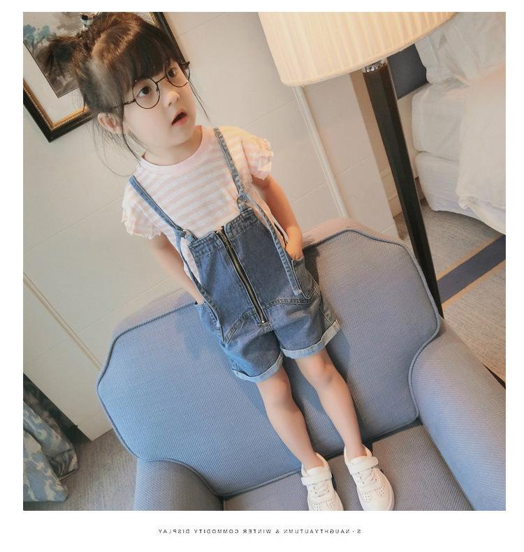 Quần yếm hè jeans cho bé gái