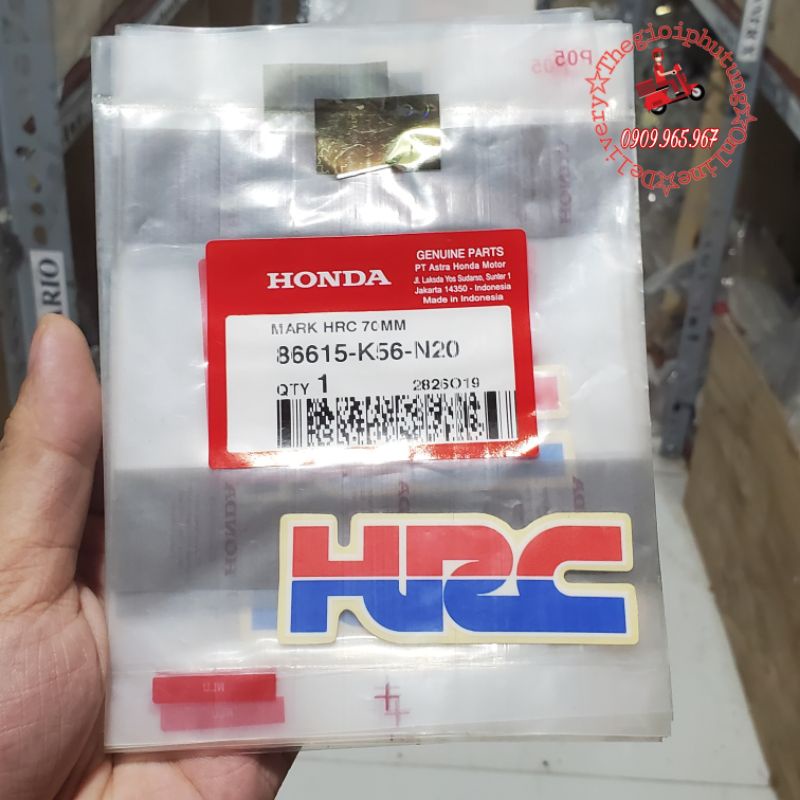 Tem HRC SONIC Zin mới - 86615-K56-N20