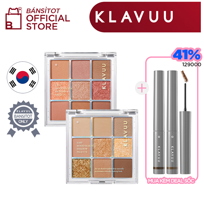 Bảng phấn mắt 9 màu KLAVUU Easy Mood Maker Shadow Palette 7.8g