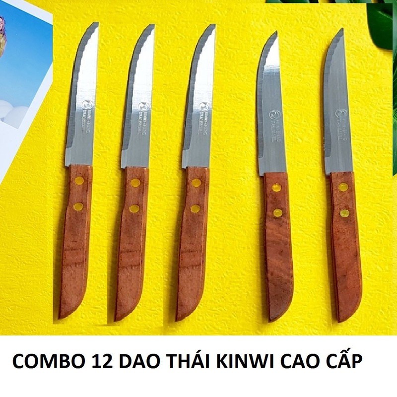 HỘP 12 DAO cắt trái cây cán gỗ - Siêu bén