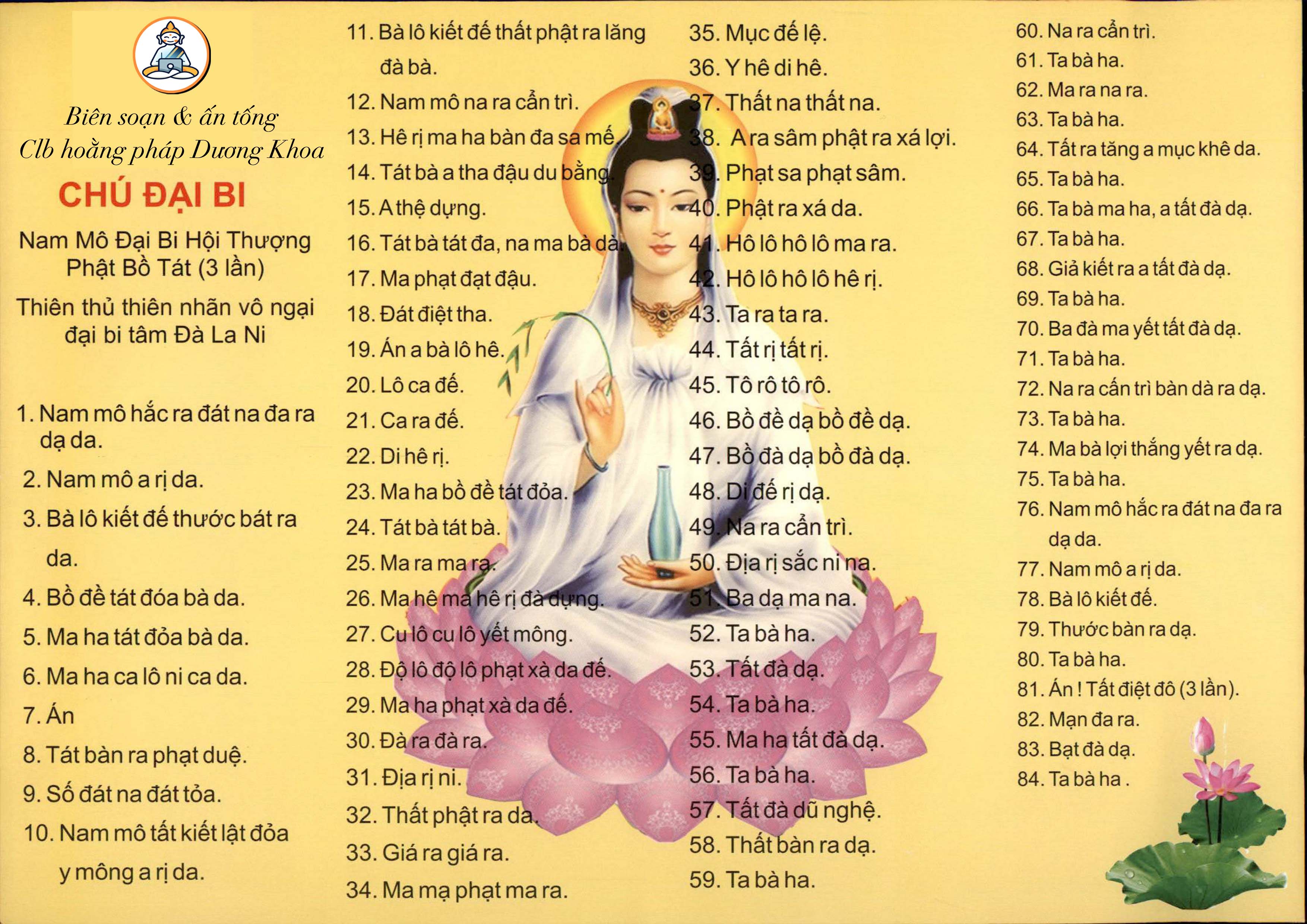 To01 - tờ đại bi tâm đà la ni
