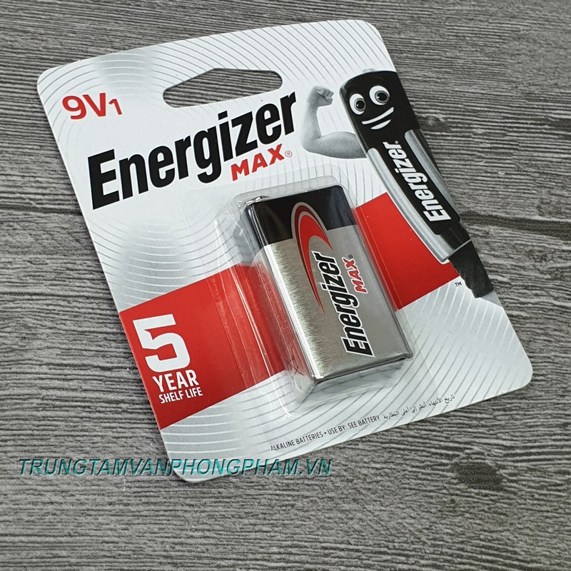 5 Vỉ pin 9V  Energizer  alkaline, Pin vuông Energizer