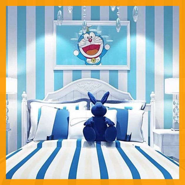 Giấy dán tường sẵn keo dọc màu (10m x 45cm / cuộn)