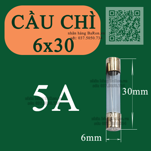 Cầu chì thủy tinh 6x30mm 0.5A/1A/2A/3A/4A/5A/6A/7A/8A/10A/15A/20A/25A/30A