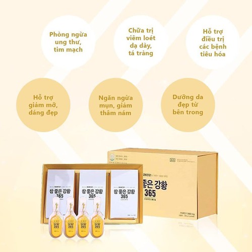 Tinh chất nghệ Nano Curcumin 365 Hàn Quốc - 96 ống