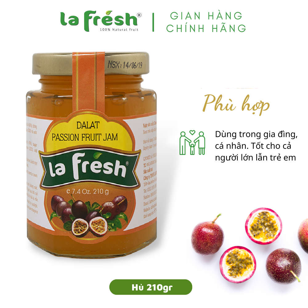 [HCM]Mứt Chanh Dây LaFresh Đà Lạt 210g