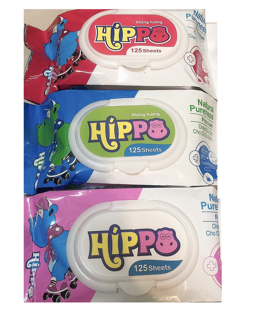HCMKhăn giấy ướt Hippo 125 tờ không mùi