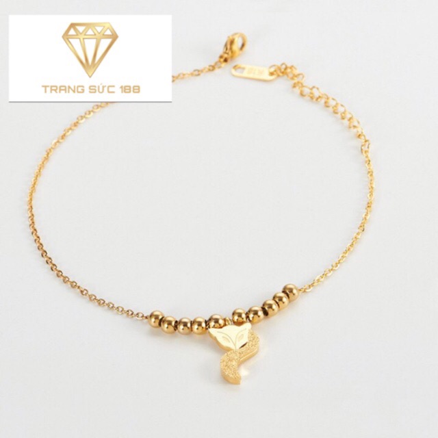 [HCM]Lắc chân titan hồ ly lc055 được chế tác từ titan thép không gỉ giúp những sợi dây chuyền titan của bạn thật sang trọng