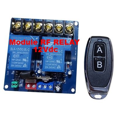 Bộ điều khiển remote  RF 433Mhz 2 Nút 30A 12Vdc HTC