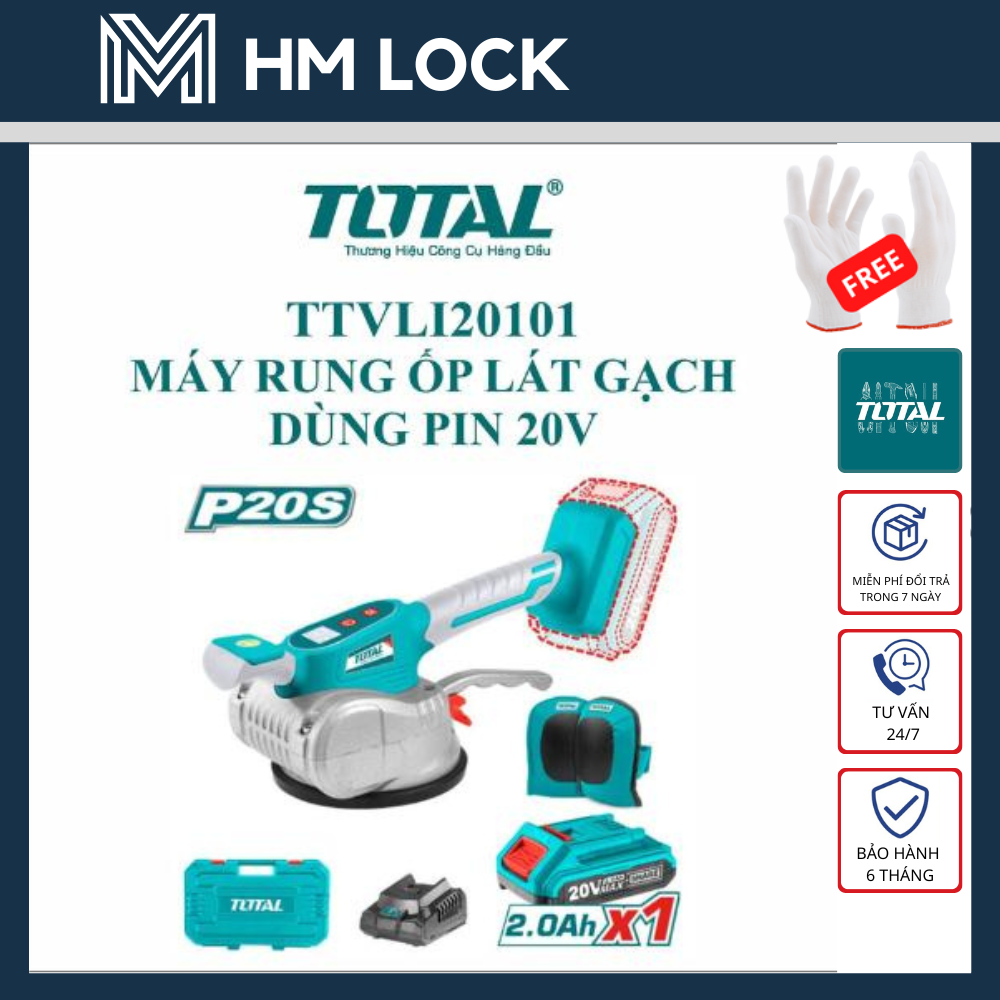 Máy rung ốp lát gạch dùng pin 20v total - hàng chính hãng - ttvli20101