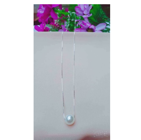 Bộ dây chuyền bạc thật luôn mặt ngọc trai siêu đẹp