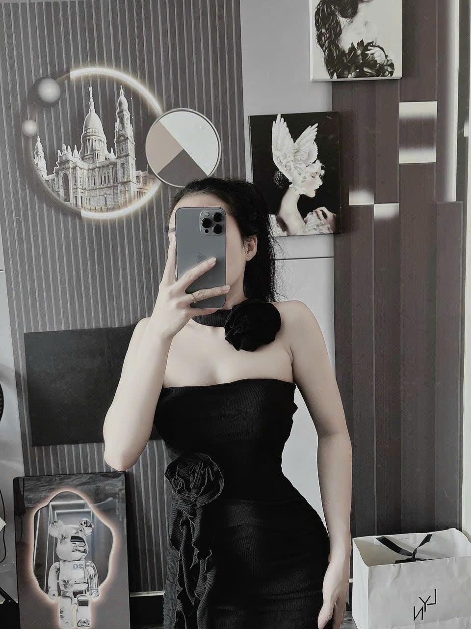 ĐẦM BODY KÈM CHOCKER HOA