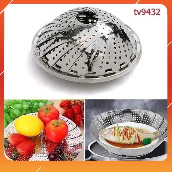 [HCM] VỈ HẤP CÁCH THỦY INOX GẤP GỌN TIỆN DỤNG - DỤNG CỤ HẤP