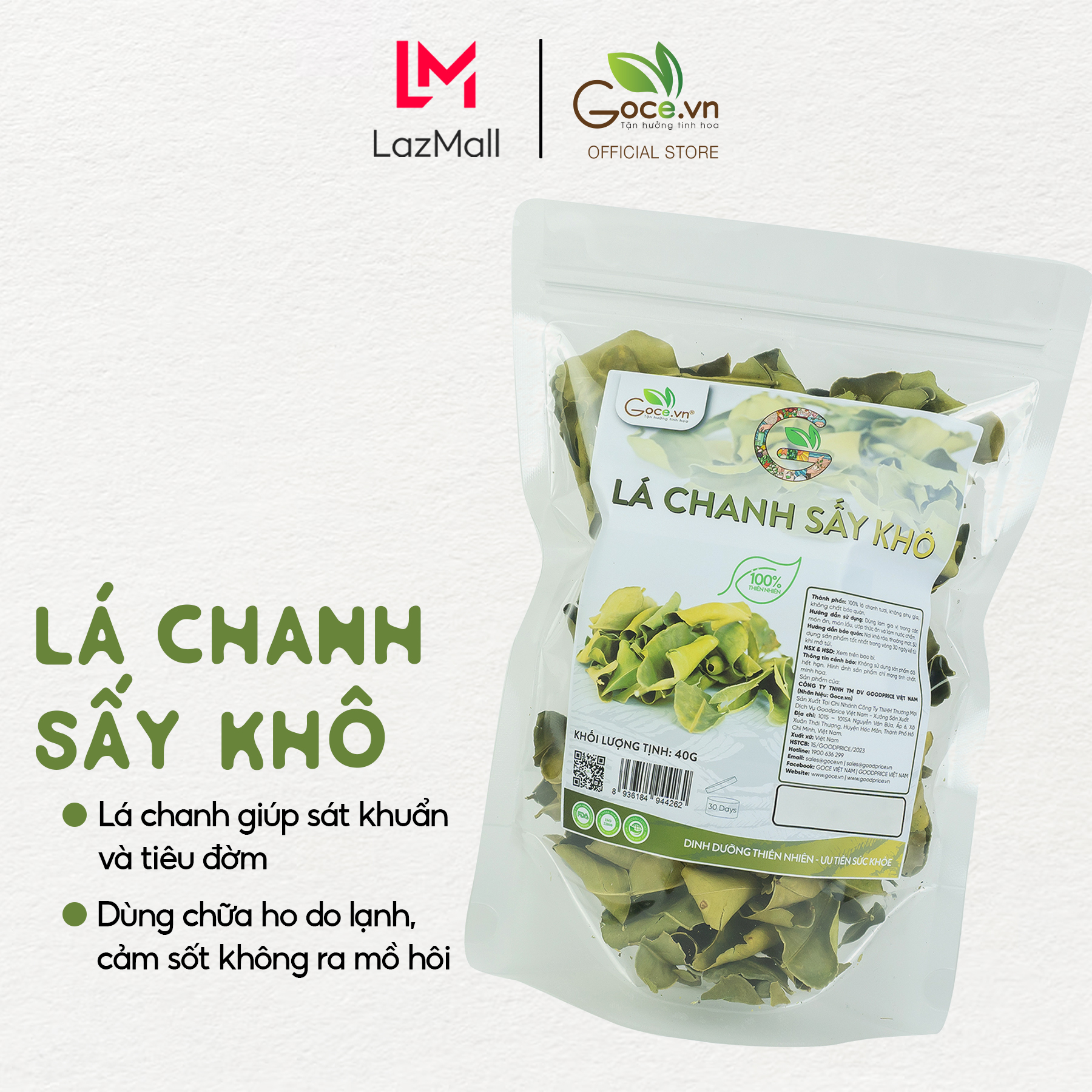 Lá chanh sấy khô Goce - 40g