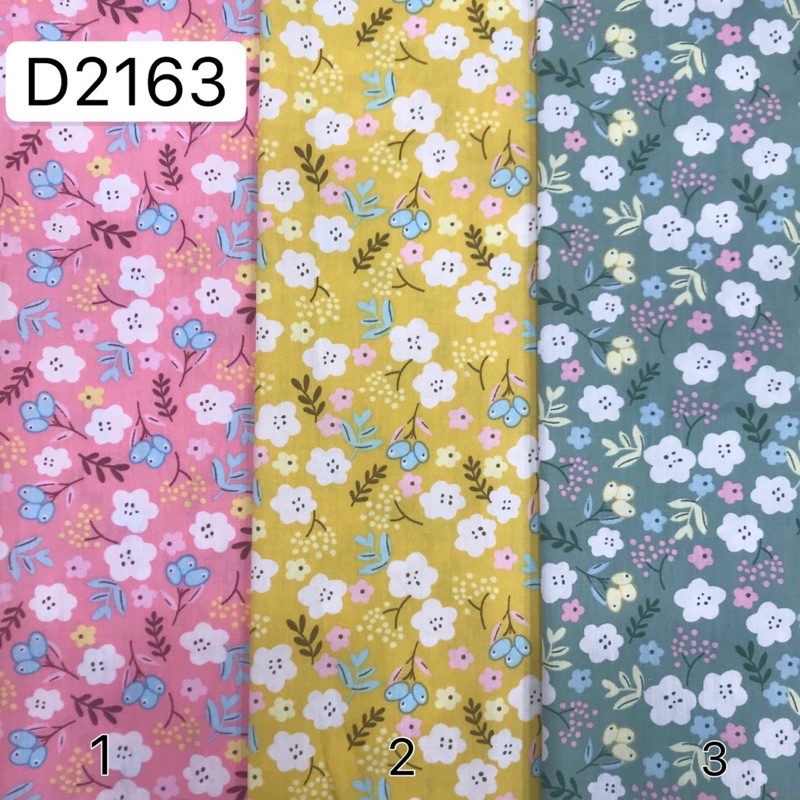 vải thô cotton hoa D21 mềm mát may váy áo