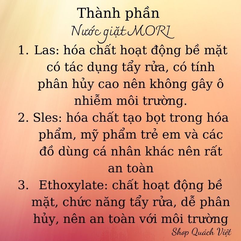 Nước giặt cao cấp MORI hương Comf, dung tích 2L