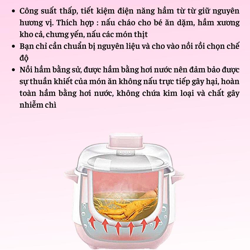 Nồi nấu cháo chậm cho bé ăn dặm Seka GT68
