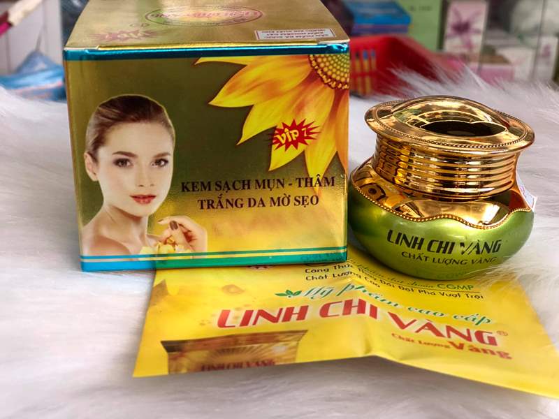 KEM MỤN THÂM TRẮNG DA MỜ SẸO LINH CHI VÀNG 20G