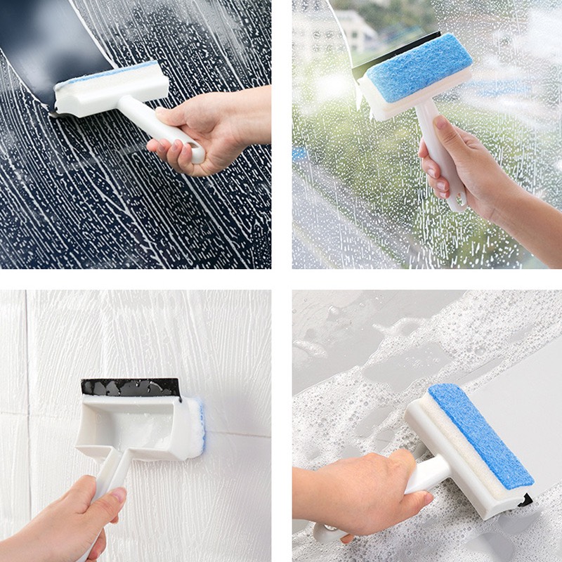 Cây Lau Kính cầm tay Dụng cụ vệ sinh nhà cửa Đồ chùi kiếng mini Cây Gạt Nước cửa kính Dụng cụ vệ sinh bể cá đa năng AY74
