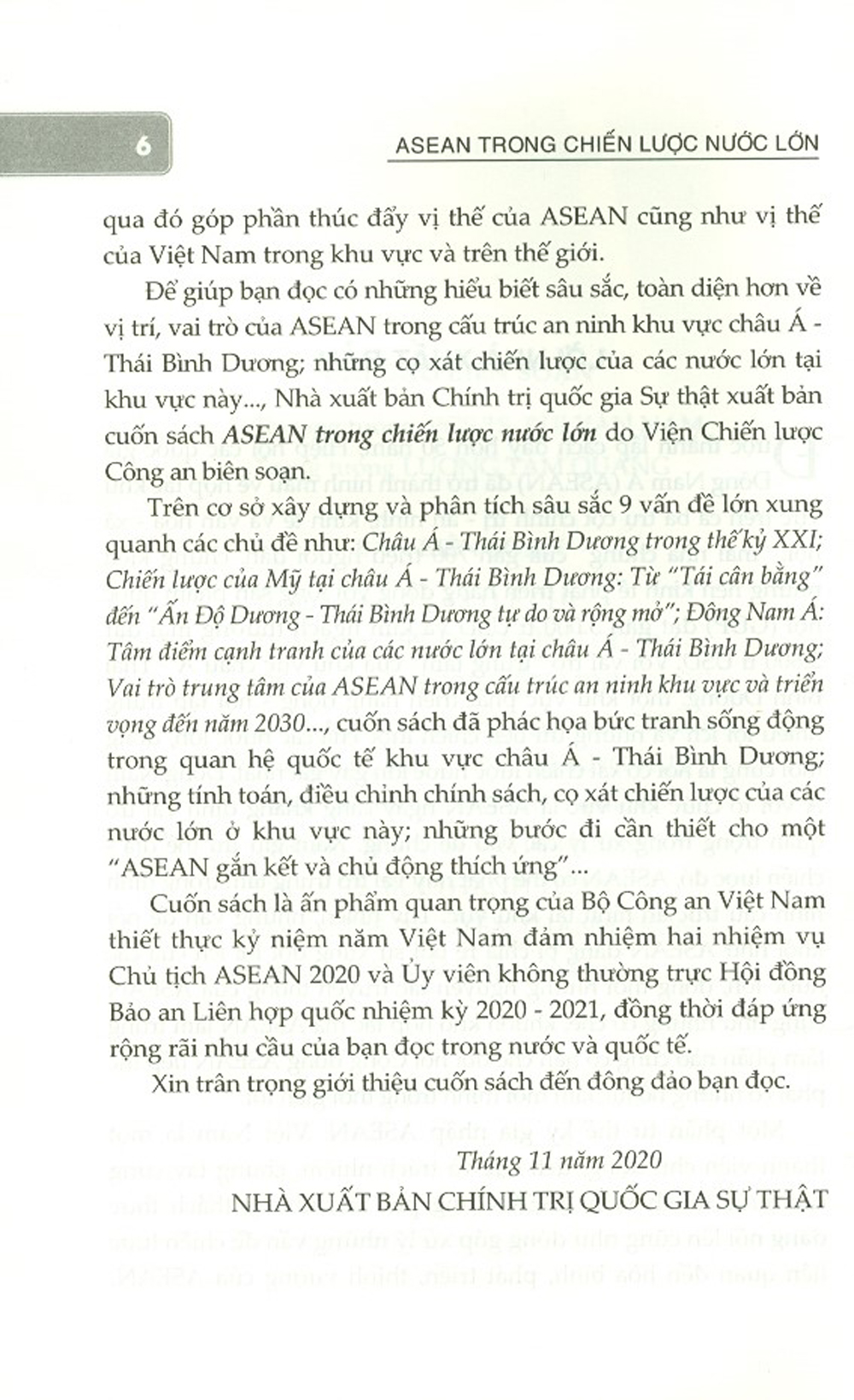 ASEAN Trong Chiến Lược Nước Lớn